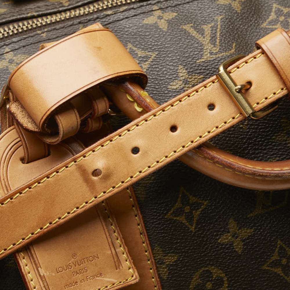 Louis Vuitton Monogram Keepall Bandouliere Boston Shoulder Bag Brown Leather - Picture 4 of 9